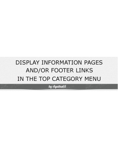 Information pages and/or footer links in the top menu - vQmod